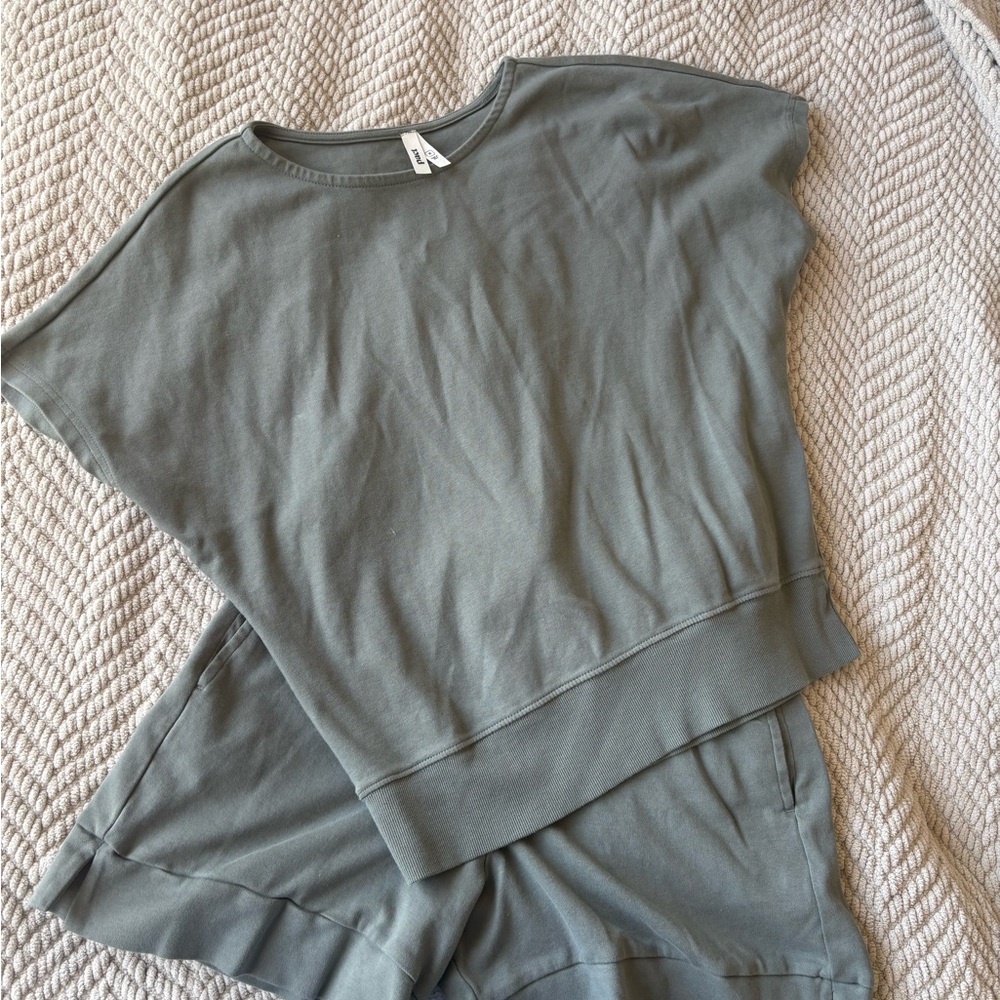 Pact Women's Relaxed Fit Top and Bottom Set - Sage Green